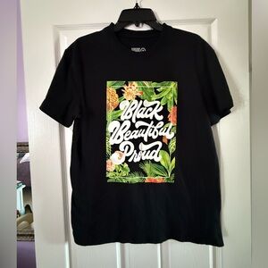 Target Black Tee with Tropical Graphic